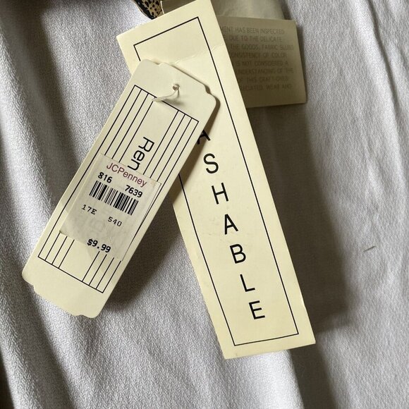 Rene Margo Womens Abstract Black & Tan Button-Up Shirt M - Picture 5 of 10